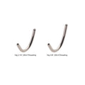 16g Titanium Internally Threaded J Curved Barbell