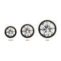 Black PVD Titanium Internally Threaded Bezel Set CZ Front Facing Top