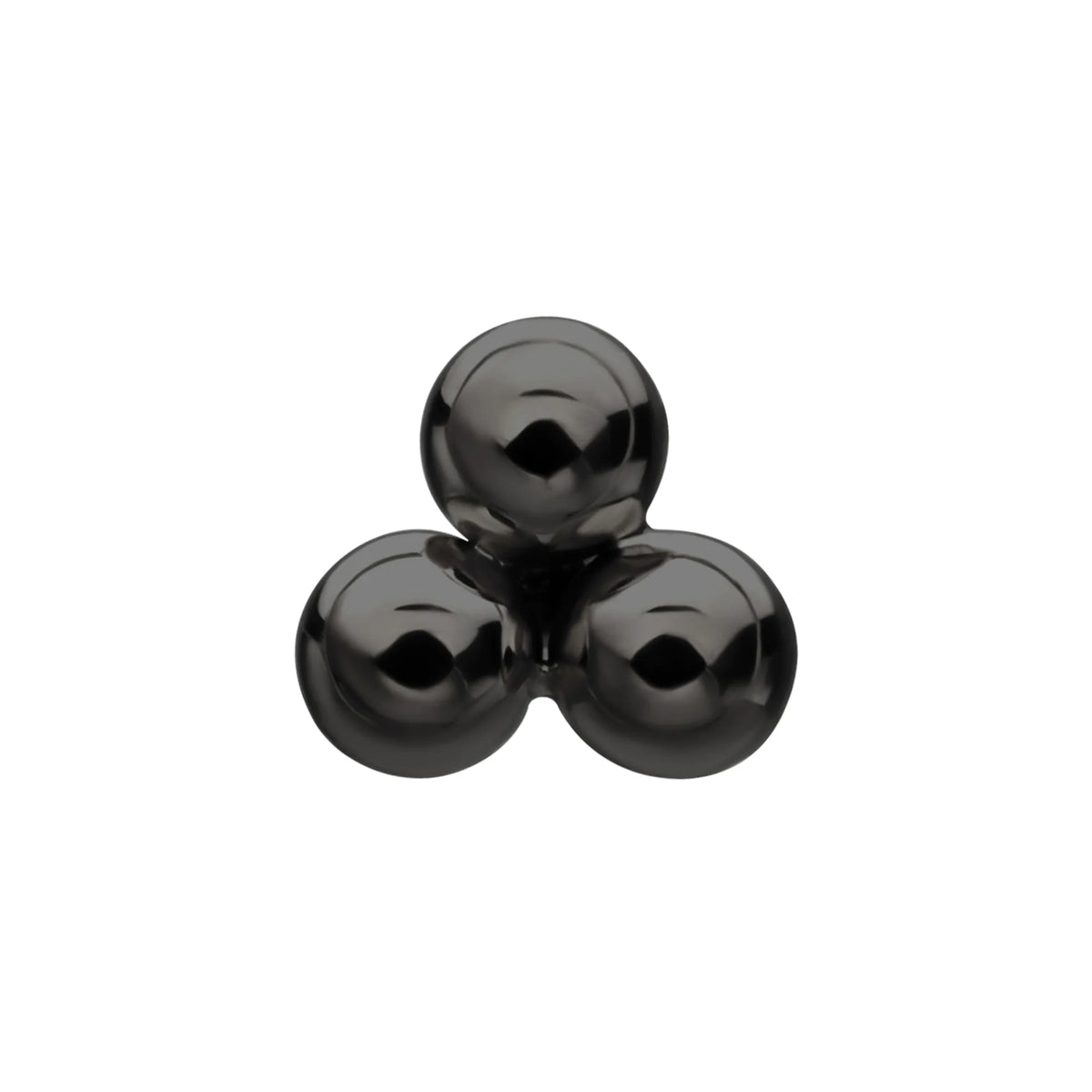 Black PVD Titanium Threadless Trinity Ball Top