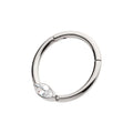 Titanium Eye CZ Front Facing Hinged Segment Clicker