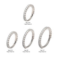 Titanium with Prong Set Full Clear CZ Side Facing Hinged Segment Clicker