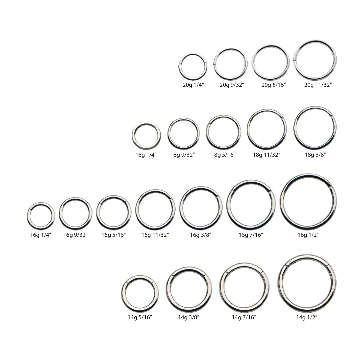 Titanium Hinged Segment Clicker (20g to 14g)
