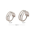 Titanium with CNC Set Clear CZ in 2 Side Hoops Triple Row Side Facing Hinged Segment Clicker