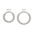 Titanium Twisted Rope Front Facing Hinged Segment Clicker