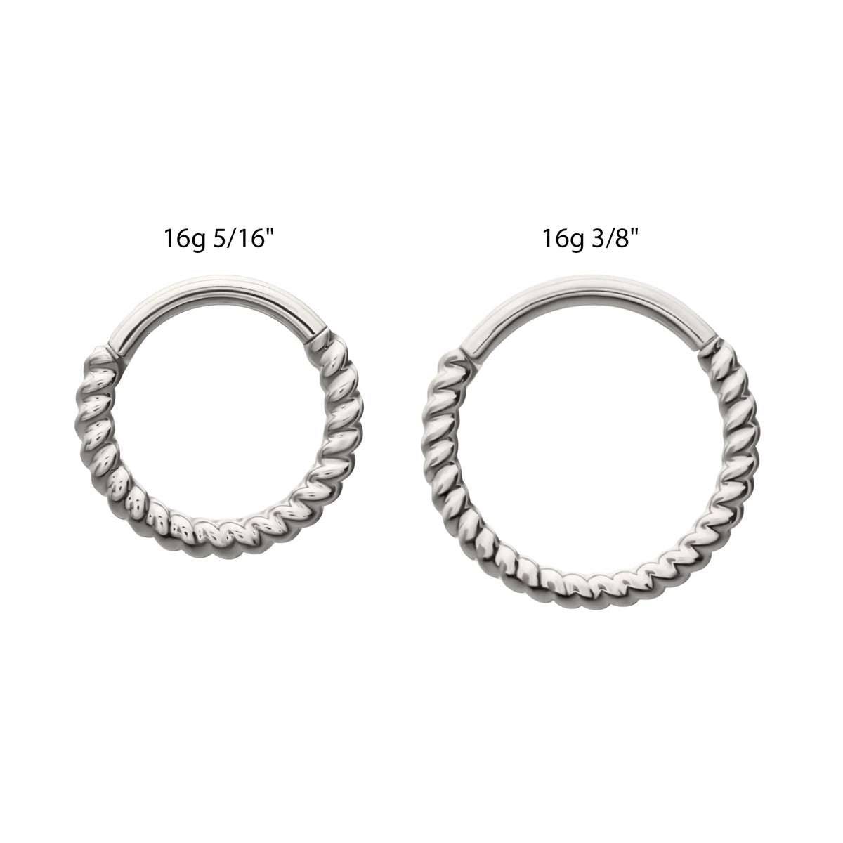 Titanium Twisted Rope Front Facing Hinged Segment Clicker