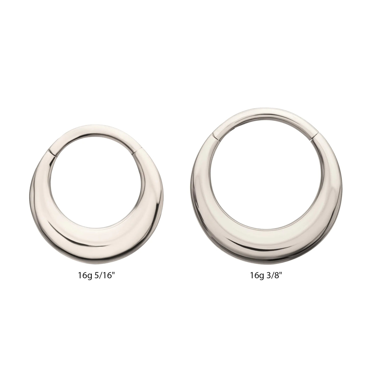 Titanium Sleek Dome Septum Front Facing Hinged Segment Clicker