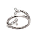 Titanium Double Ended Twist Side Facing Hinged Segment Clicker with Pronged Trinity CZ