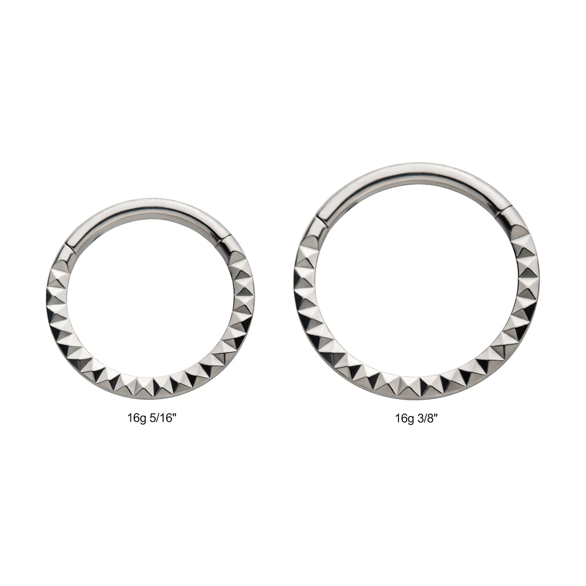 Titanium with Pyramid Design Front Facing Hinged Segment Clicker