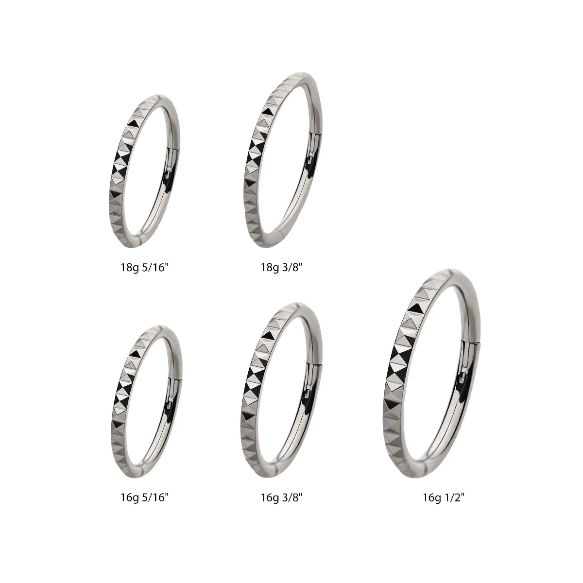 Titanium with Pyramid Design Side Facing Hinged Segment Clicker