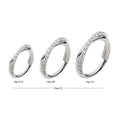 Titanium Crisscross with CZ Side Facing Hinged Segment Clicker
