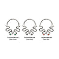 Titanium Pronged Round CZ Duo Snake Front Facing Hinged Segment Clicker