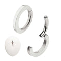 14g Titanium Oval Shape Hinged Segment Clicker (for Navel Piercing)