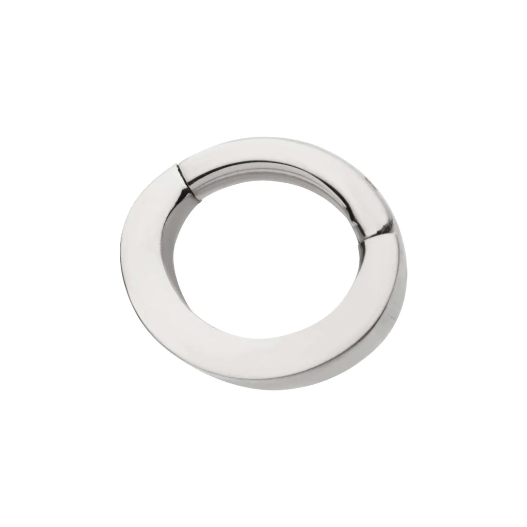 14g Titanium Oval Shape Hinged Segment Clicker (for Navel Piercing)