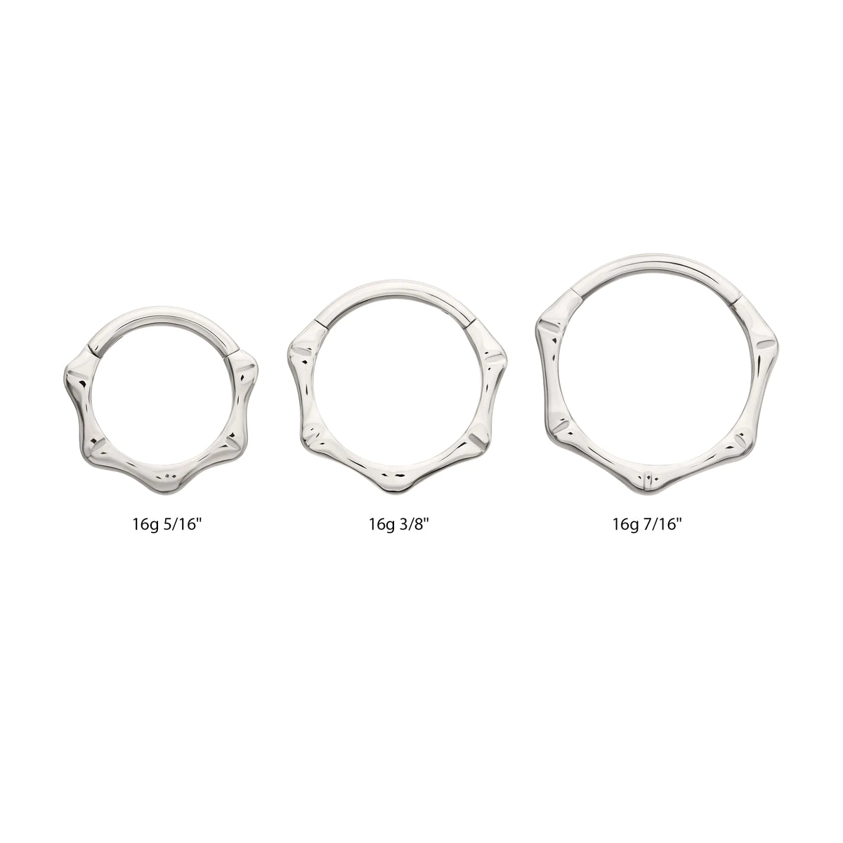 Titanium Bone Shaped Front Facing Hinged Segment Clicker