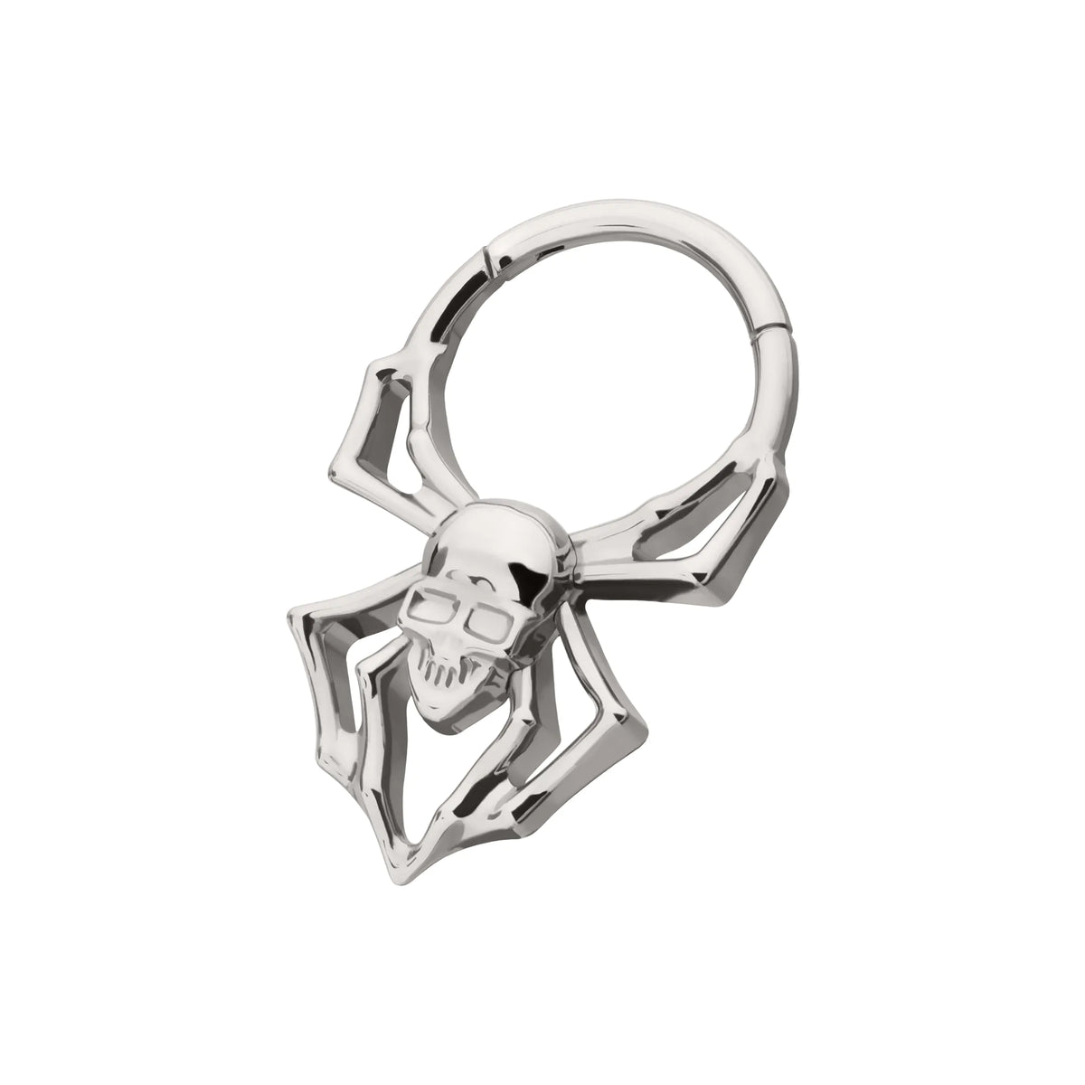Titanium Spider Skull Front Facing Hinged Segment Clicker