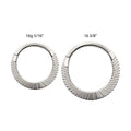 Titanium Radiant Hoop Front Facing Hinged Segment Clicker