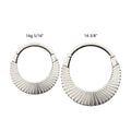 Titanium Radiant Wide Hoop Front Facing Hinged Segment Clicker