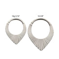Titanium Radiant Teardrop Hoop Front Facing Hinged Segment Clicker