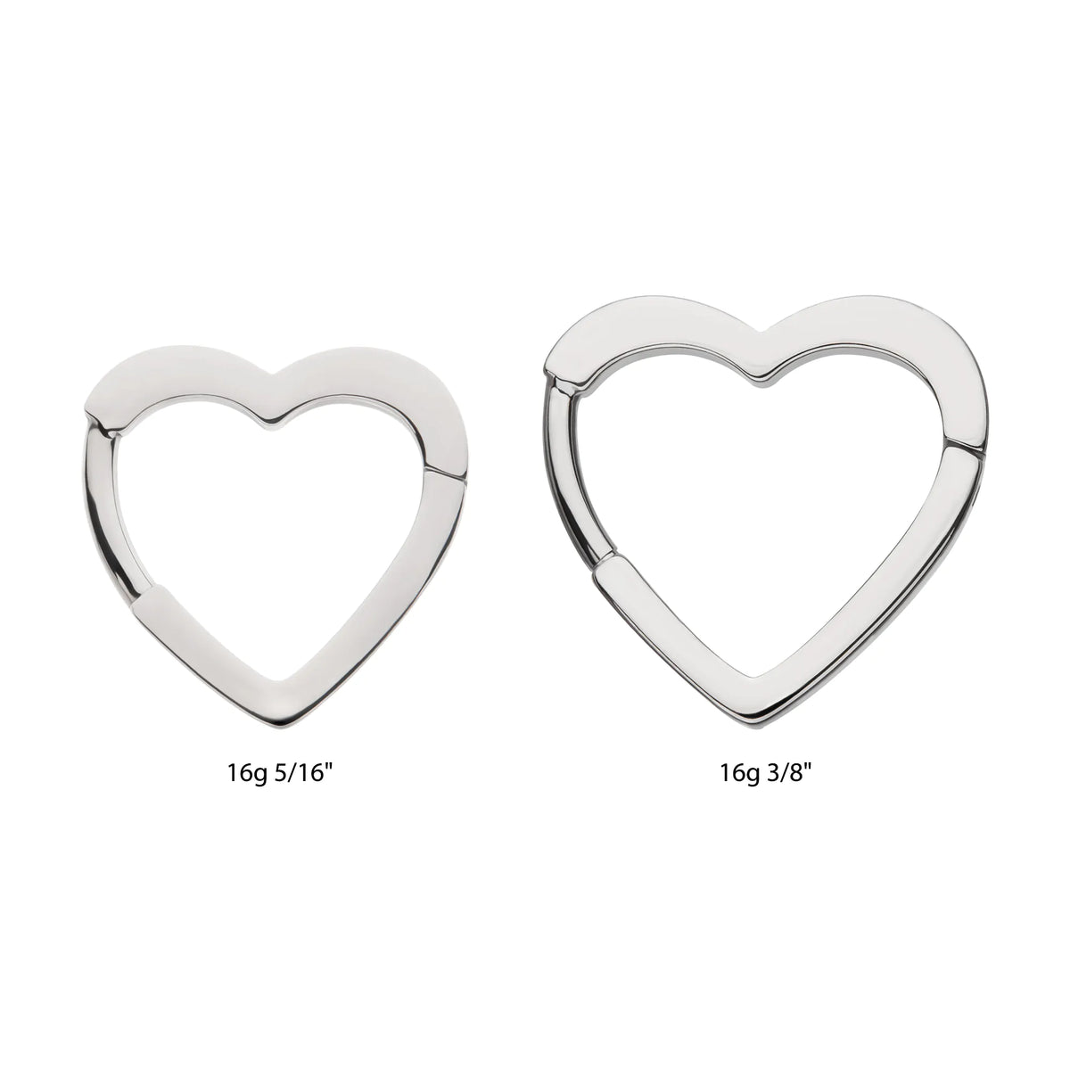 Titanium Heart Hinged Segment Clicker