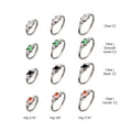 Titanium Linear Princess & Round Trio Gem Side Facing Hinged Segment Clickers