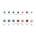 16g Titanium Internally Threaded Low Profile Bezel Set Synthetic Opal Dermal Top