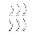 Titanium Threadless Curve Bar Only