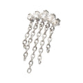 Titanium Threadless 5-Cluster Round AAA CZ Top with 5 Dangle Chains