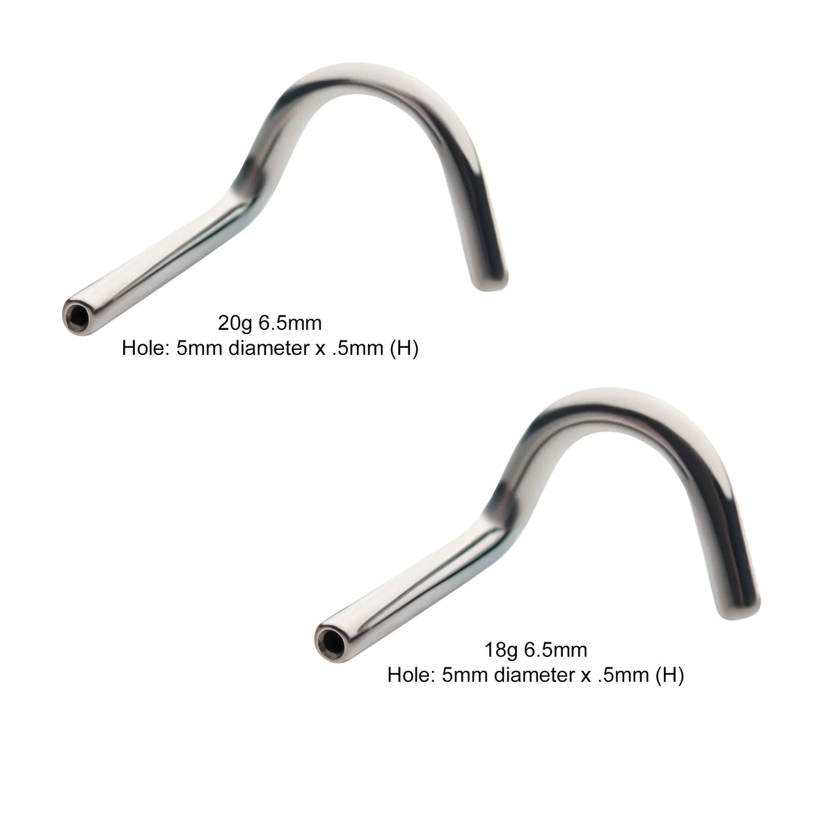 Titanium Threadless Nose Screw