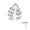 Titanium Threadless Monstera Leaf Top