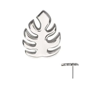 Titanium Threadless Monstera Leaf Top