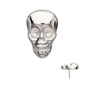 Titanium Threadless 3D Skull Head Top