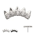 Titanium Threadless Arc Spike Cluster Top