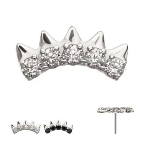 Titanium Threadless Arc Spike Cluster Top